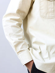 ヘビーウェイト 純綿 アコーディオン ポケットシャツ