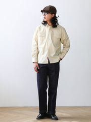 ヘビーウェイト 純綿 アコーディオン ポケットシャツ