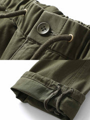 マルチポケット 伸縮ウエストカーゴパンツ