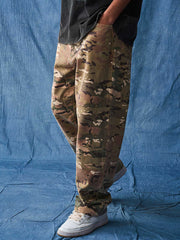 カモフラージュ エイジングコットン カーゴパンツ