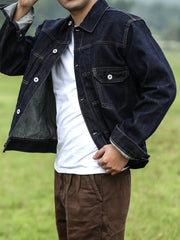 ウォッシュ 赤耳デニムジャケット