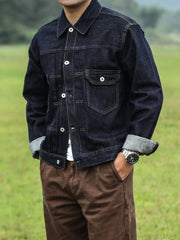 ウォッシュ 赤耳デニムジャケット