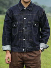 ウォッシュ 赤耳デニムジャケット