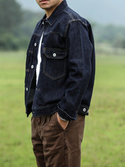 ウォッシュ 赤耳デニムジャケット