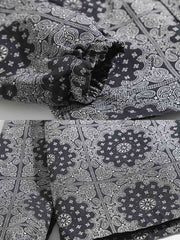 ペイズリー柄 立襟ジャケット