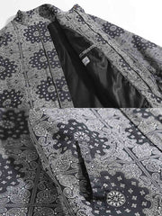 ペイズリー柄 立襟ジャケット