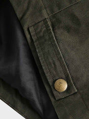 レザーカラー マルチポケットジャケット