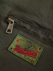 レザーカラー マルチポケットジャケット