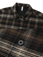 裏起毛 チェック柄 シャツジャケット
