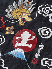 「辰年限定」ドラゴン刺繍 デニムジャケット