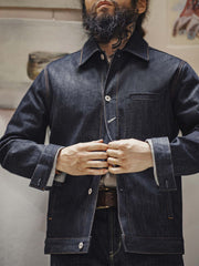 三目鷲 プリントデニムシャツ