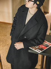 テーラードカラー ウール混 コート