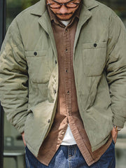 キルティング ピーチスキン 厚手ジャケット