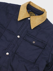 襟コーデュロイ キルティング 中綿ジャケット