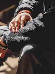 フード付き パッチワーク フリース裏地 中綿ジャケット