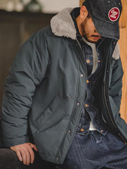 襟ボア コットン ジャケット