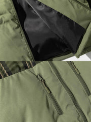 パッチワーク チェック柄 立襟 中綿ジャケット