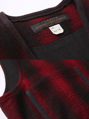 ウール混 チェック柄ベスト