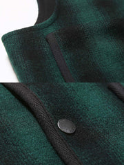 ウール混 チェック柄ベスト