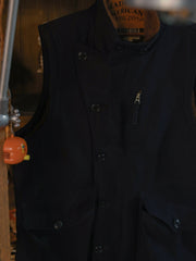 ウール混 スタンドカラーベスト