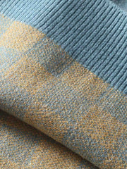 チェッカーボード柄 ニットベスト