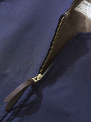 ネイビー ラムウール 裏起毛 ベスト