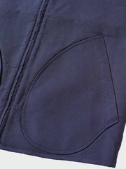 ネイビー ラムウール 裏起毛 ベスト