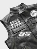 牛革素材 モンゴル バイクベスト