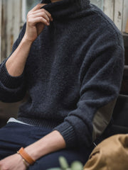 モヘアタートルネック 厚手セーター