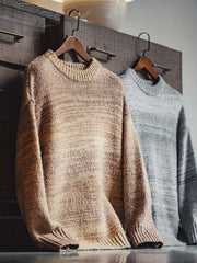 グラデーション ラウンド ネック ニットセーター