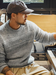 グラデーション ラウンド ネック ニットセーター