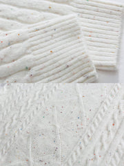 ケーブル編み ニット タートルネック セーター