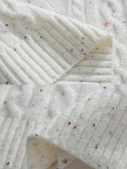 ケーブル編み ニット タートルネック セーター