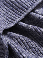 肘パッチ ハイネックセーター