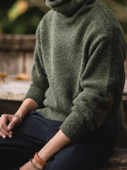 モヘアタートルネック 厚手セーター