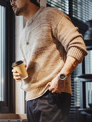 グラデーション ラウンド ネック ニットセーター