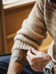 グラデーション ラウンド ネック ニットセーター