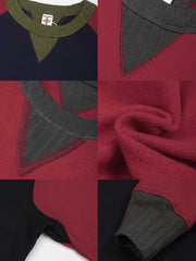 ラグランスリーブ カラーブロックスウェット