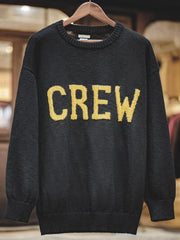 クルーネック ジャカード セーター