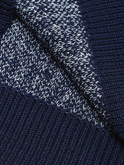 ジャカード織り クルーネック ニットセーター