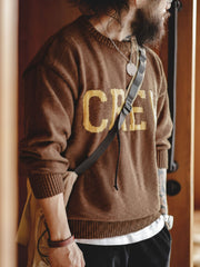 クルーネック ジャカード セーター