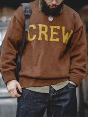 クルーネック ジャカード セーター