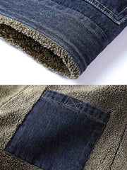 裏ボア コットン デニムジャケット