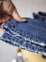 ダメージ加工 ストレートデニムパンツ