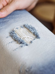 ダメージ加工 ストレートデニムパンツ