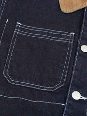 コーデュロイ襟 多ポケット ジャケット