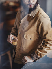 レトロ デニム ランチャー ジャケット