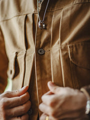 レトロ デニム ランチャー ジャケット