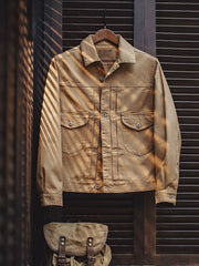 レトロ デニム ランチャー ジャケット