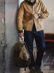 レトロ デニム ランチャー ジャケット